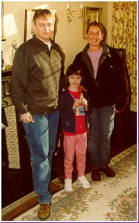 Daddy, me and Auntie Belle.